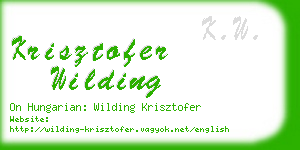 krisztofer wilding business card